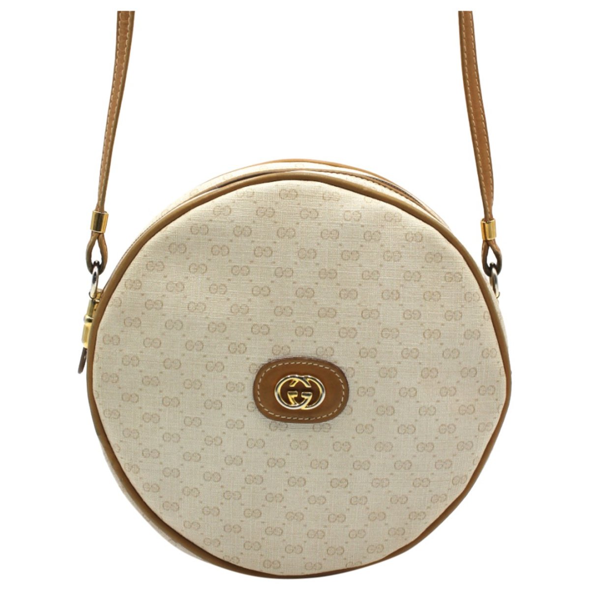 Ophidia Round leather crossbody bag