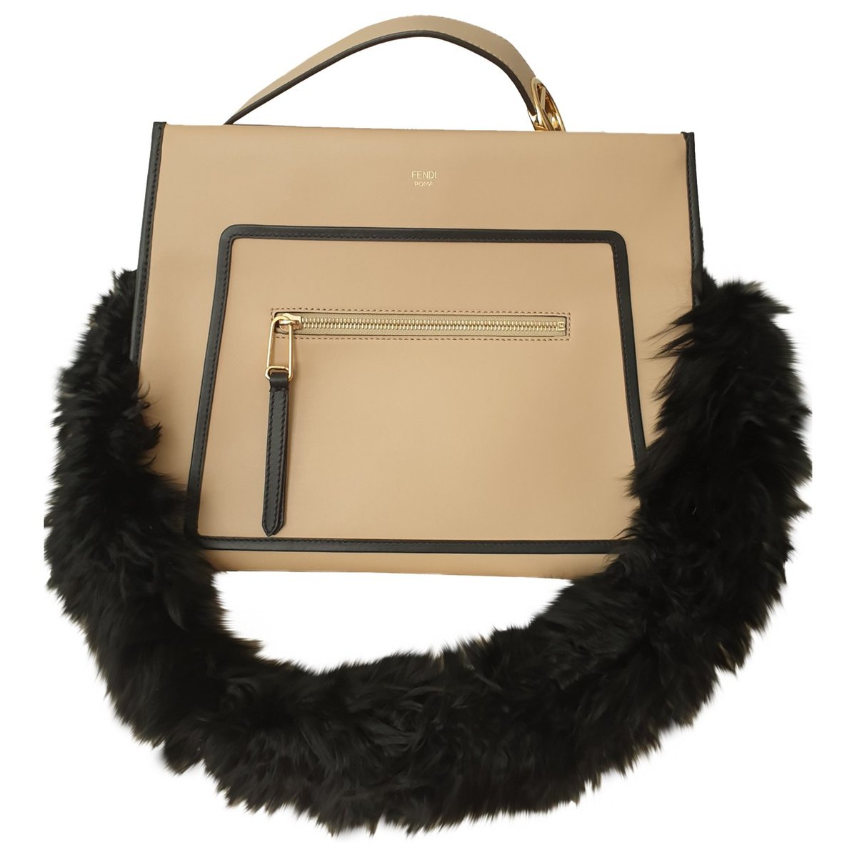Runaway leather handbag