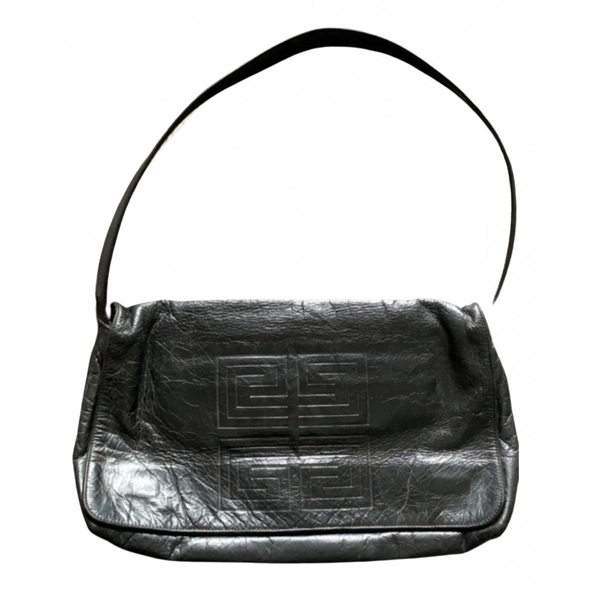 Emblem leather handbag