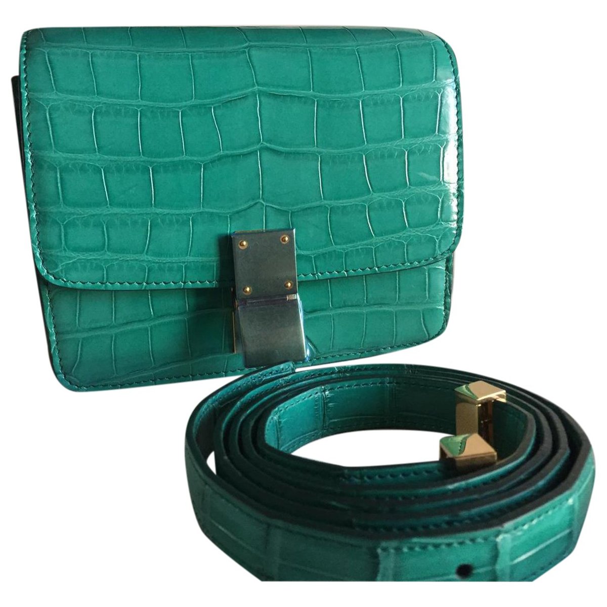 Classic leather crossbody bag