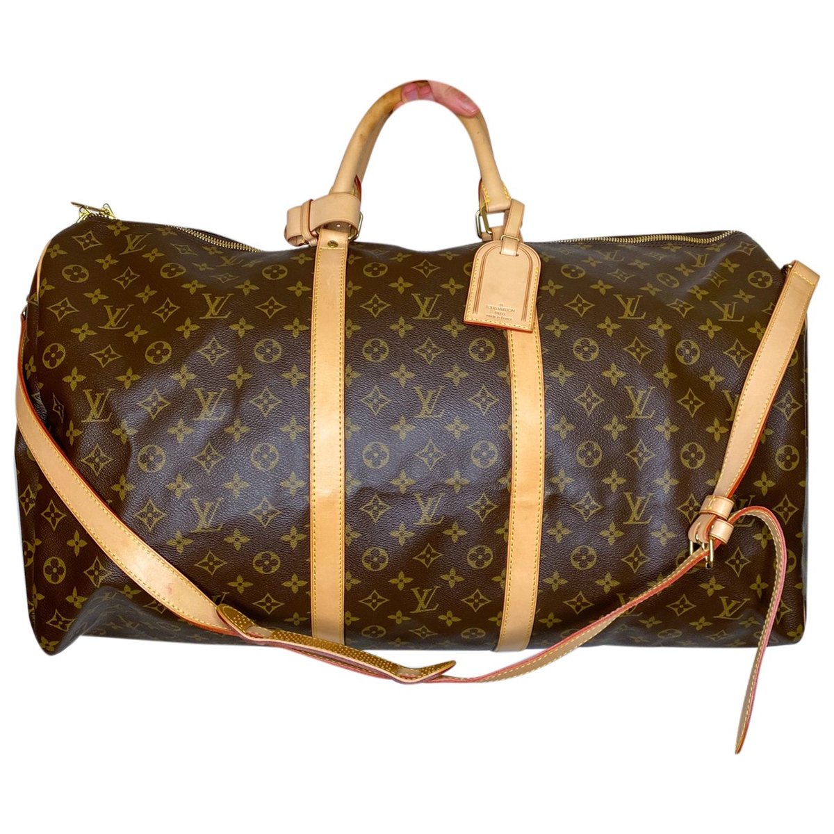 Keepall leather travel bag