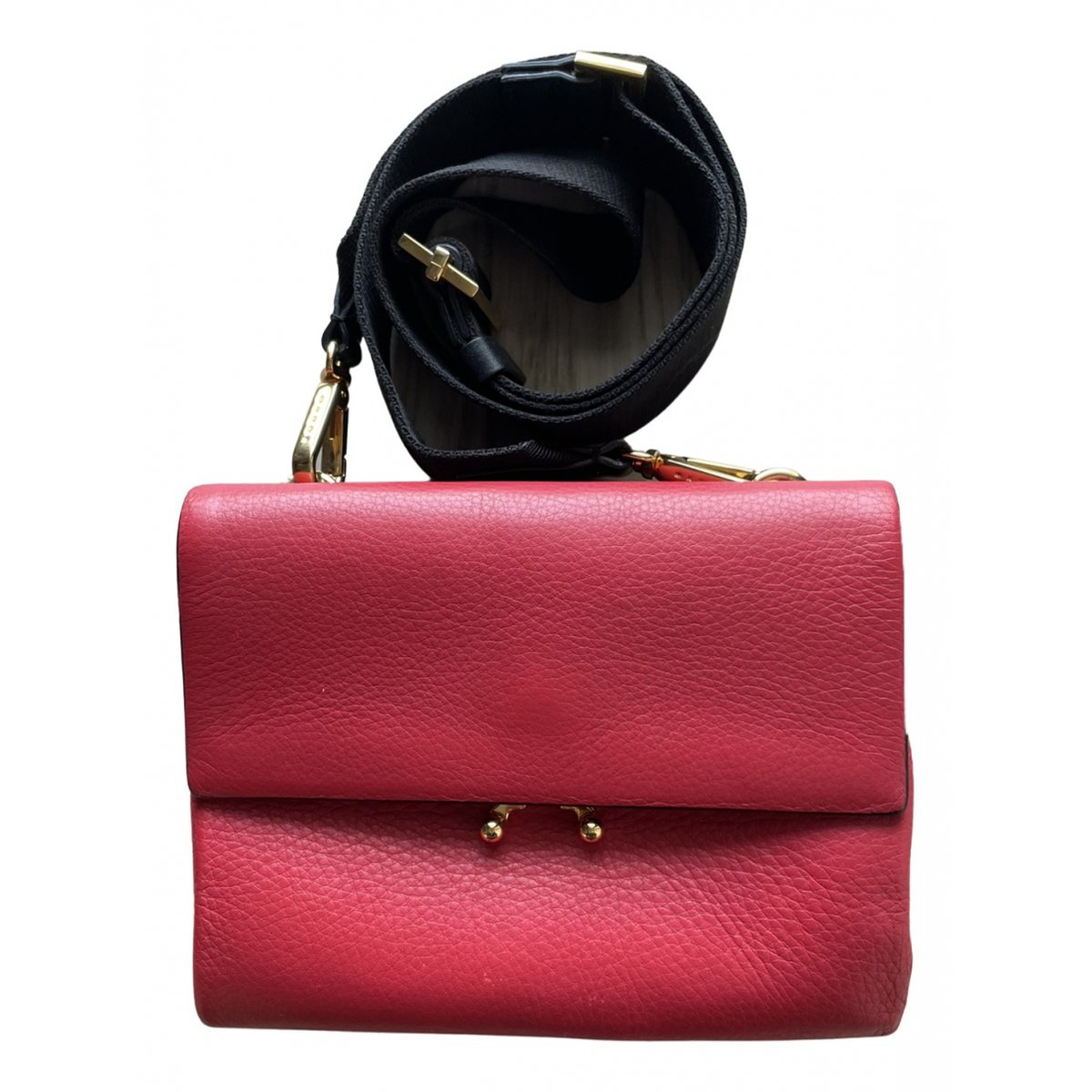 Trunk leather crossbody bag