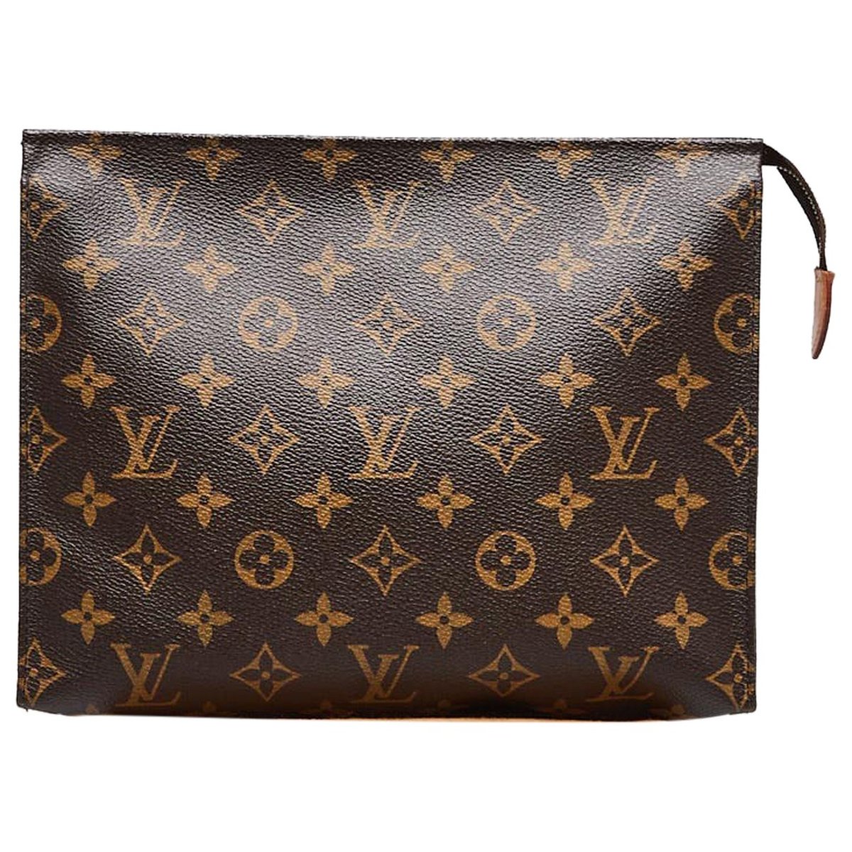 Poche toilette leather clutch bag