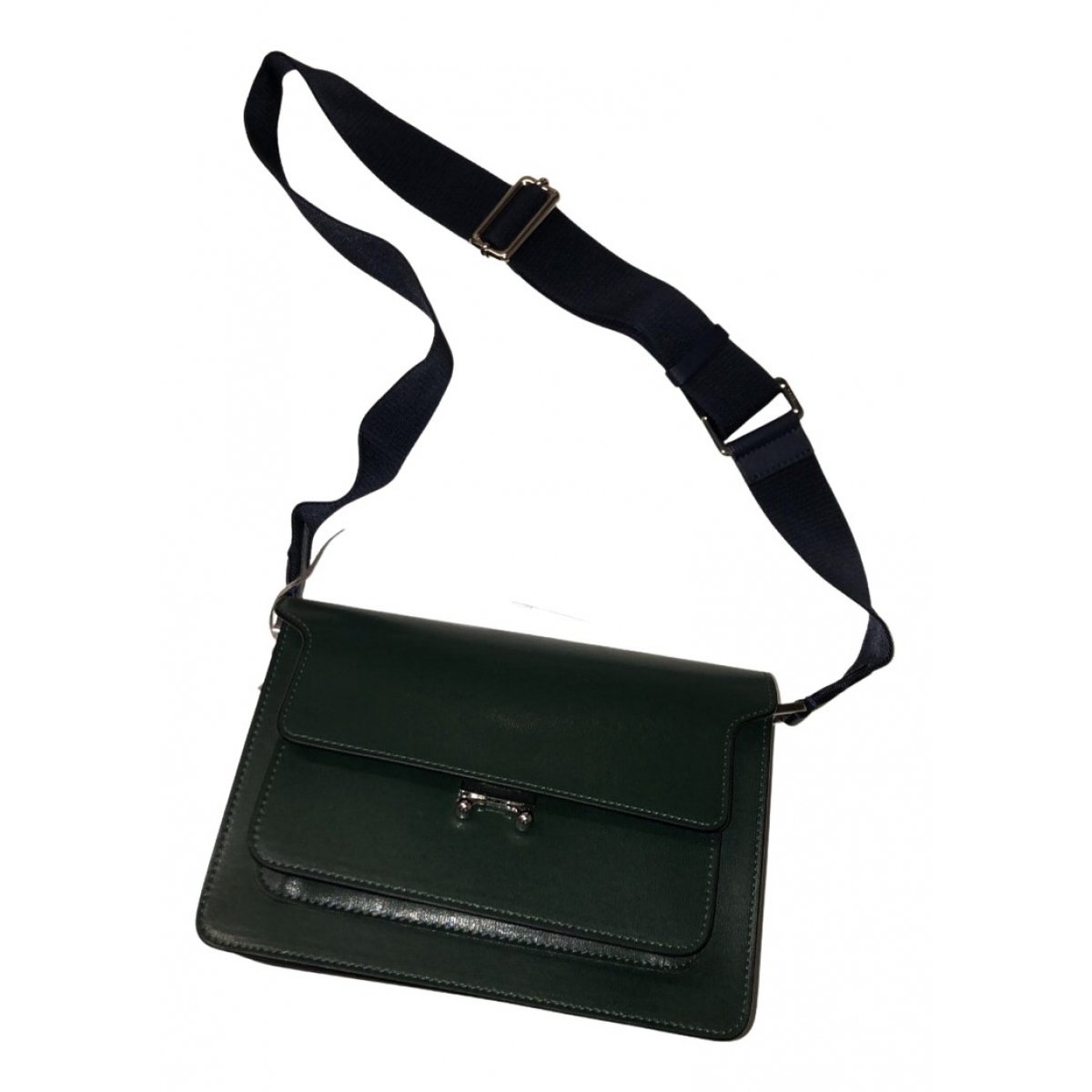 Trunk leather crossbody bag