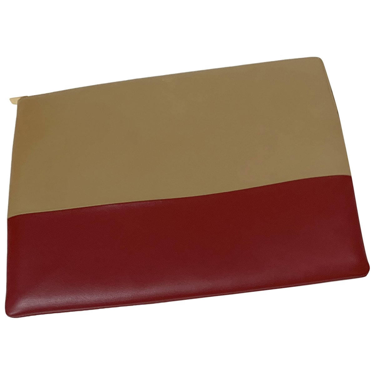 Cabas leather clutch bag