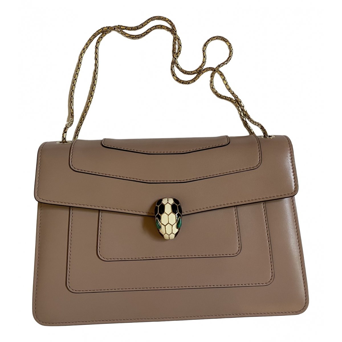 Serpenti leather handbag