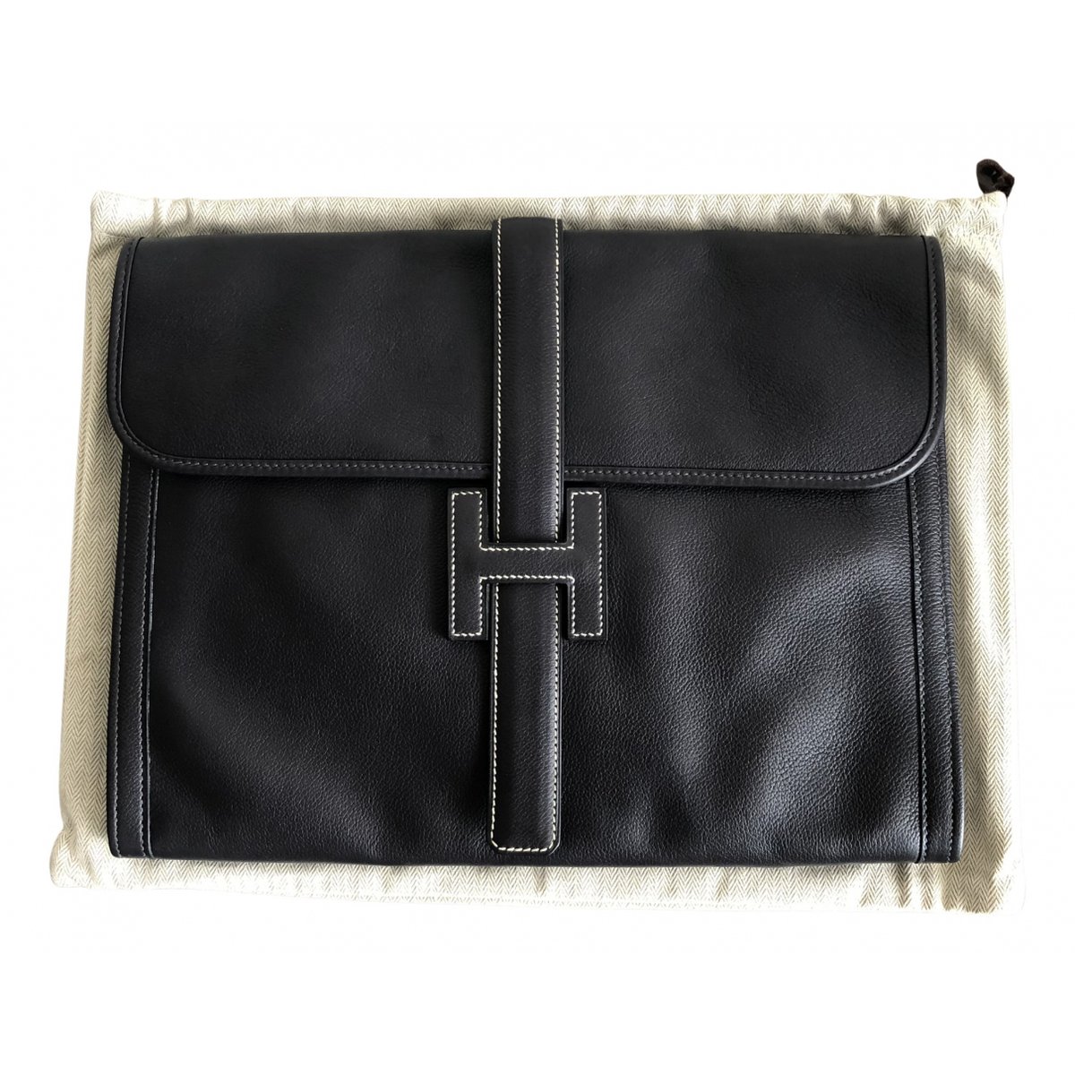 Jige leather clutch bag