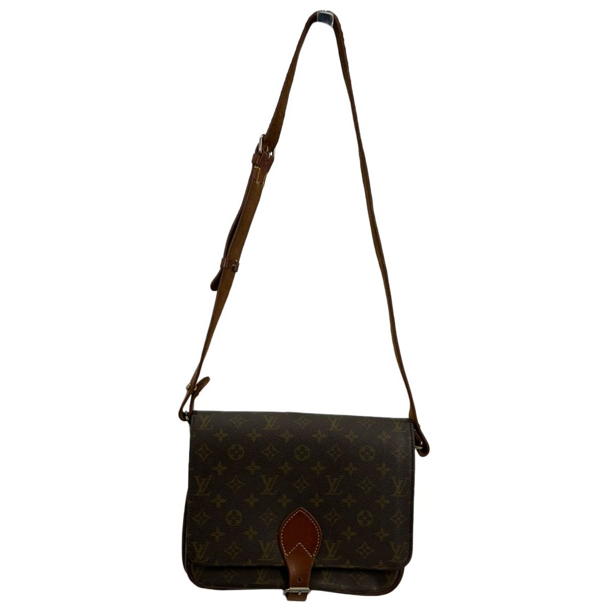 Cartouchière leather crossbody bag