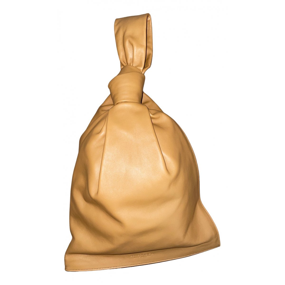 Twist leather clutch bag