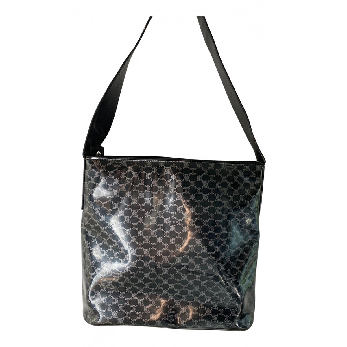 Twisted patent leather tote