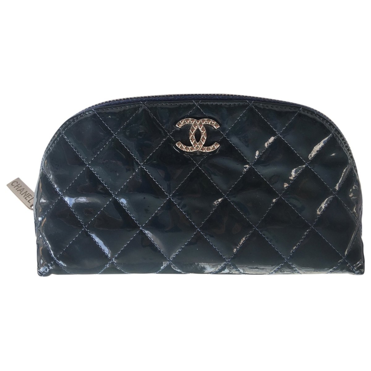 Mademoiselle patent leather clutch bag