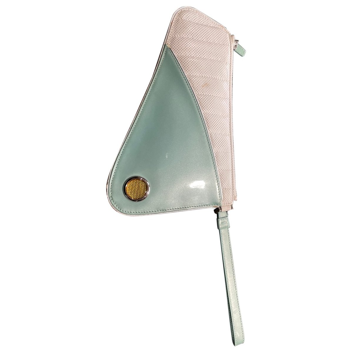 Saddle leather clutch bag