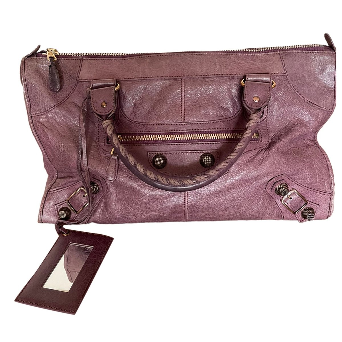 Work leather handbag