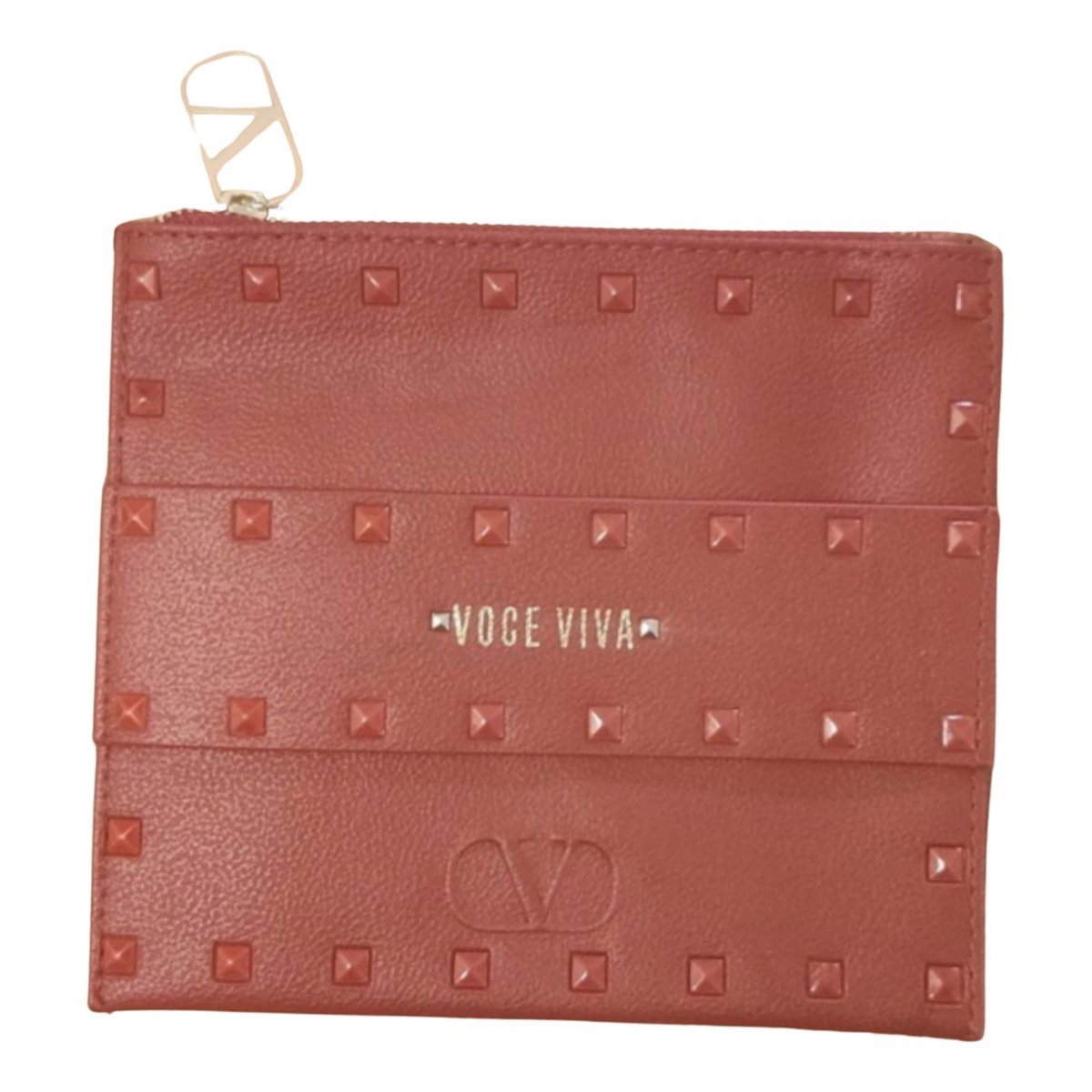 Rockstud vegan leather clutch bag