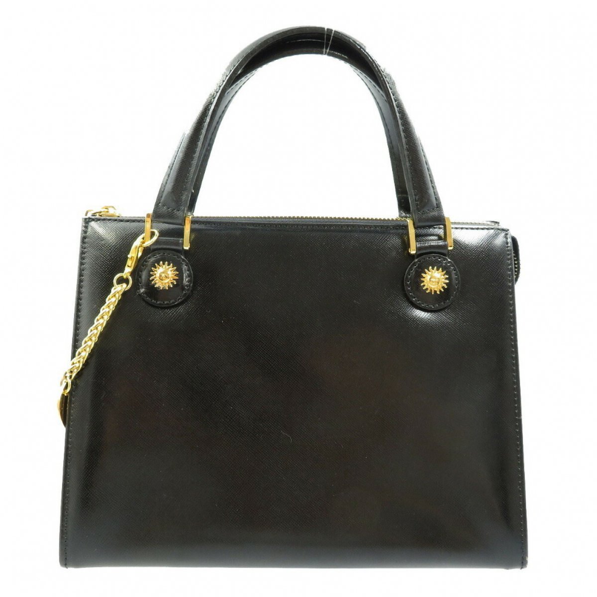 Sunburst leather handbag