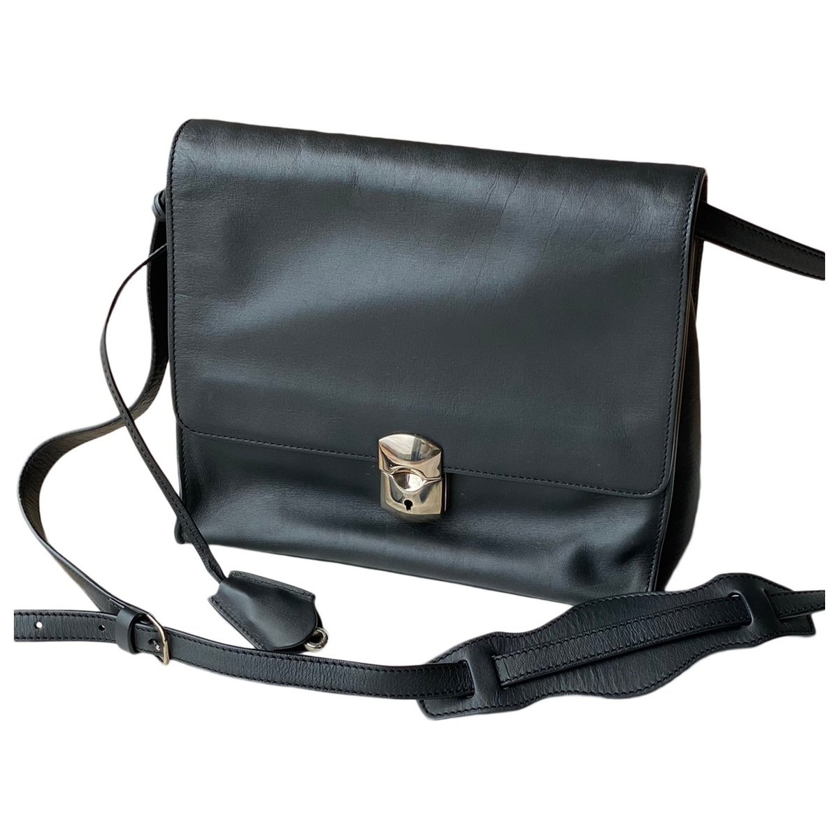 Padlock leather handbag