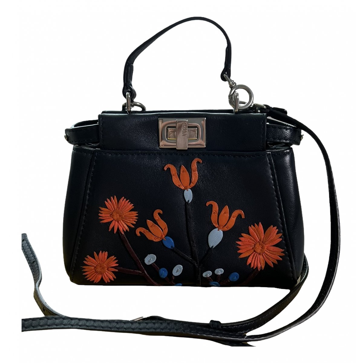 Peekaboo mini pocket leather handbag