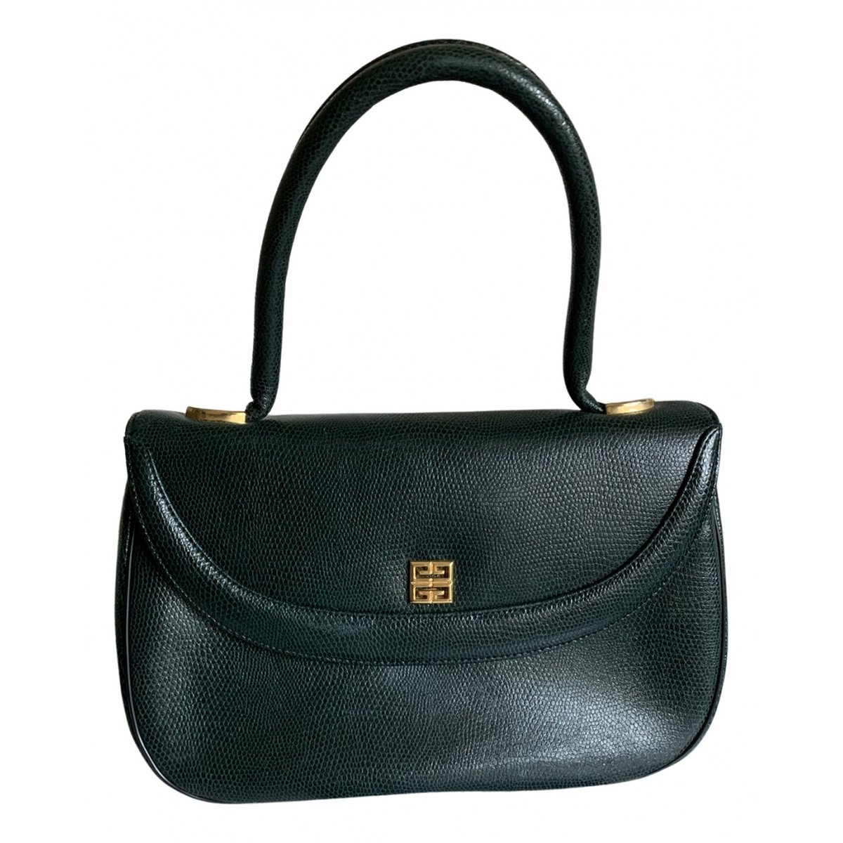 Emblem leather handbag
