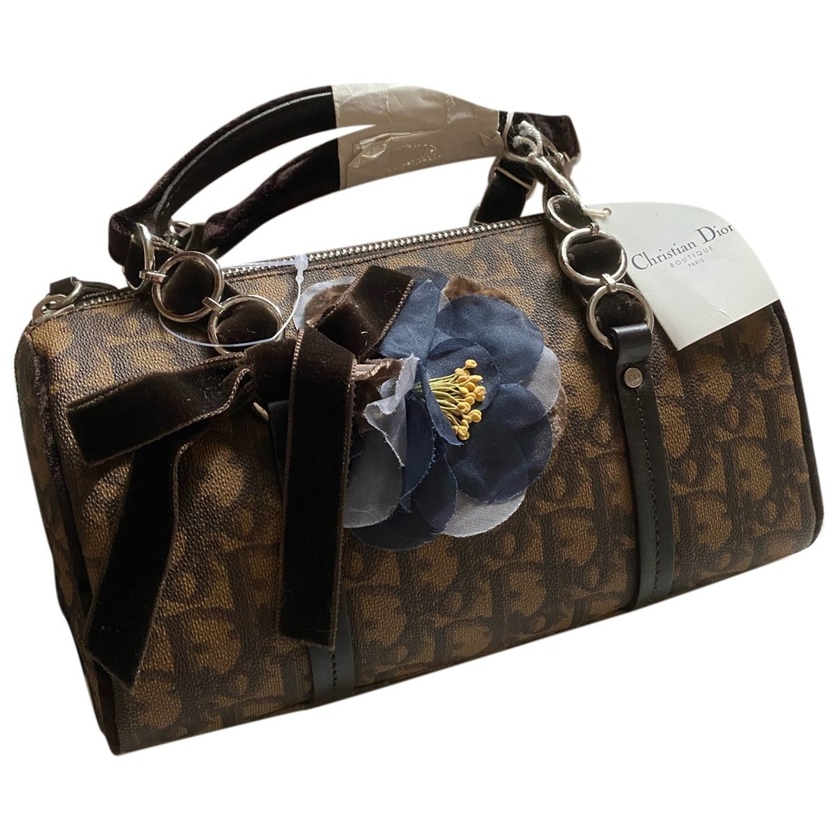 Bowling linen handbag