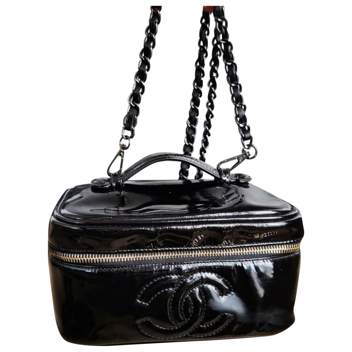 Vanity leather handbag