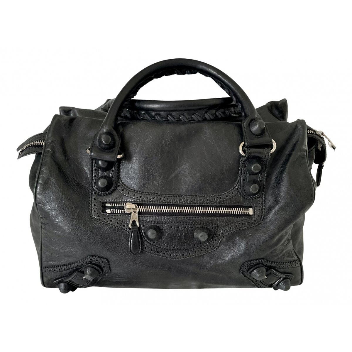 Work leather handbag