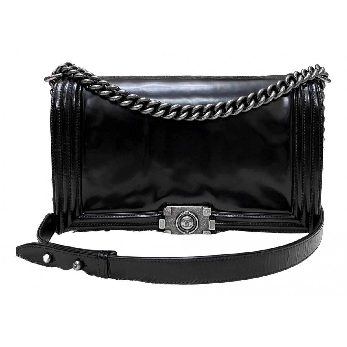 Boy patent leather crossbody bag