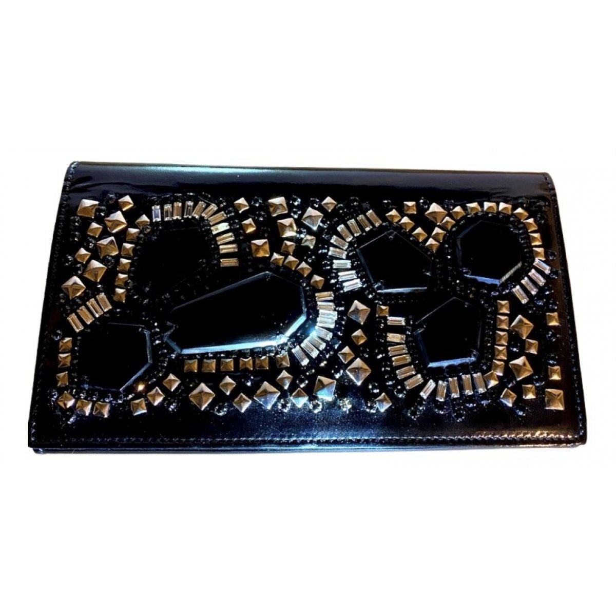 Broadway patent leather clutch bag