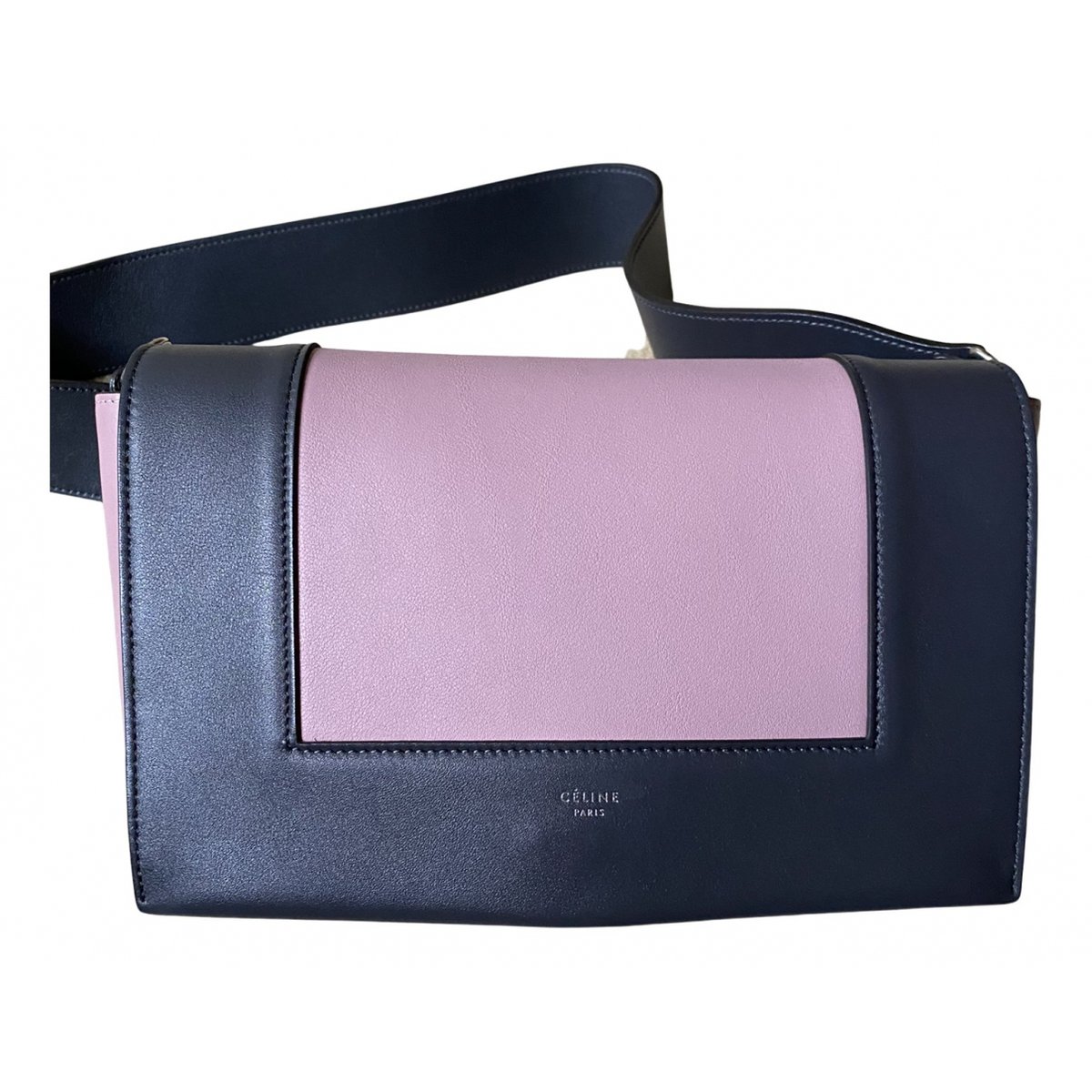 Frame leather handbag