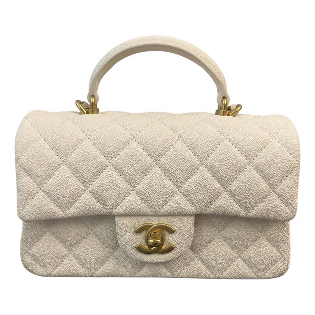 Trendy CC Top Handle leather crossbody bag