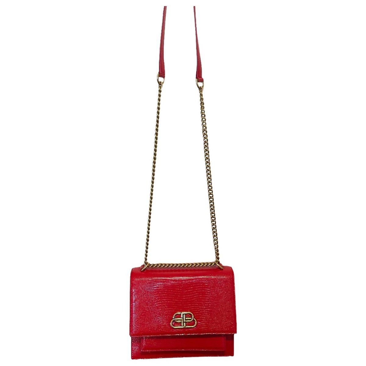 Sharp leather handbag