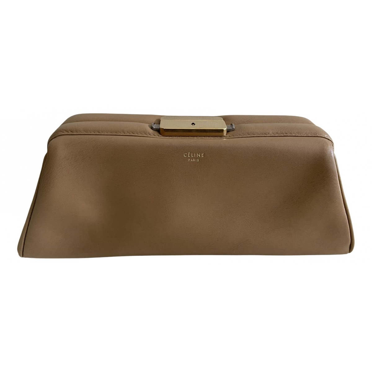Bridge Lock leather clutch bag