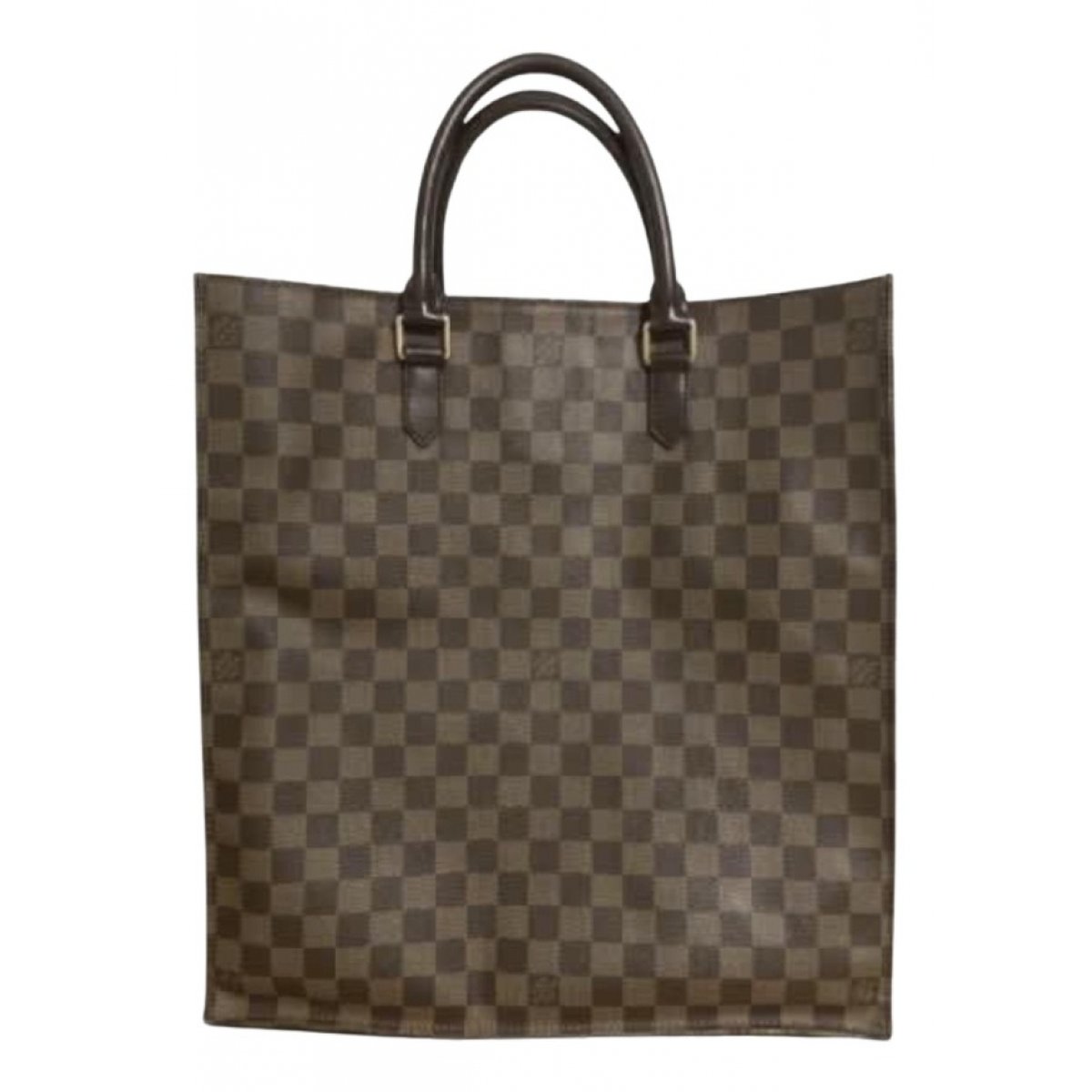 Plat leather handbag