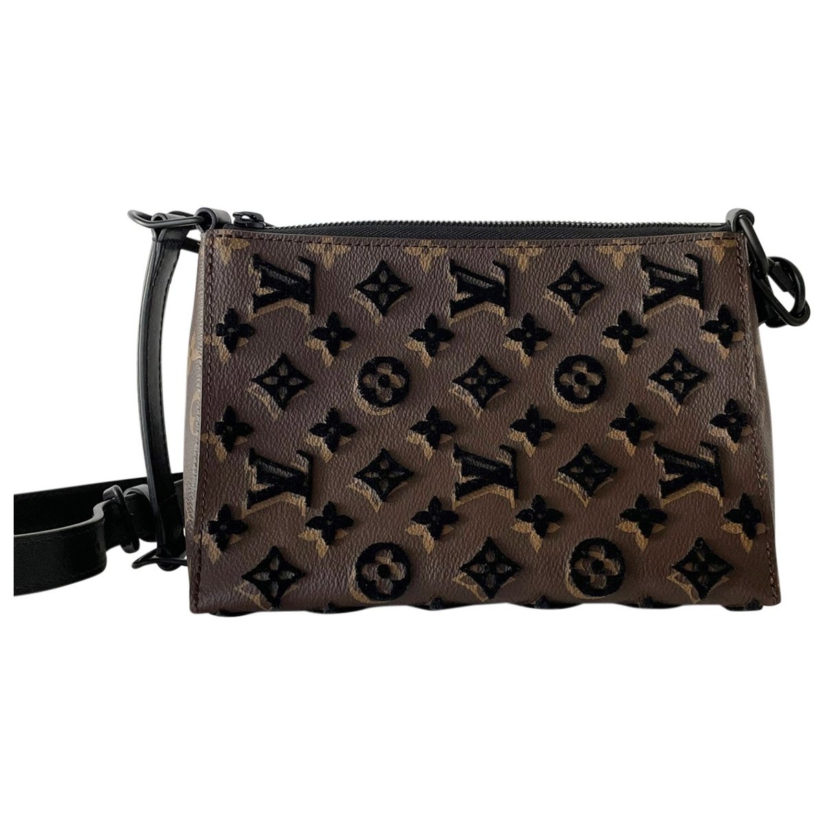 Triangle cloth crossbody bag