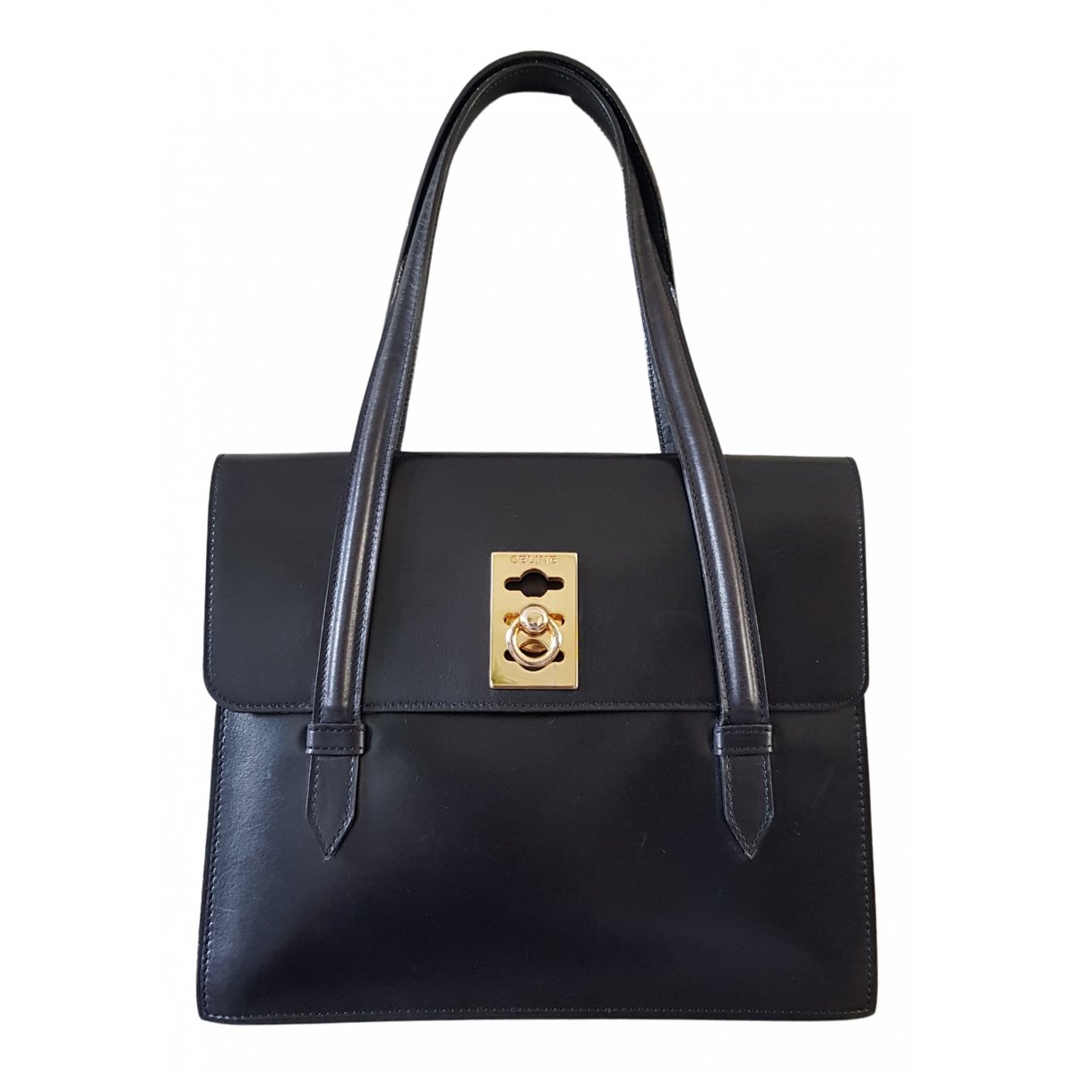 Ring leather handbag