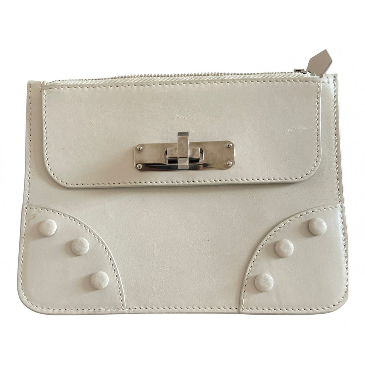 Leather clutch bag