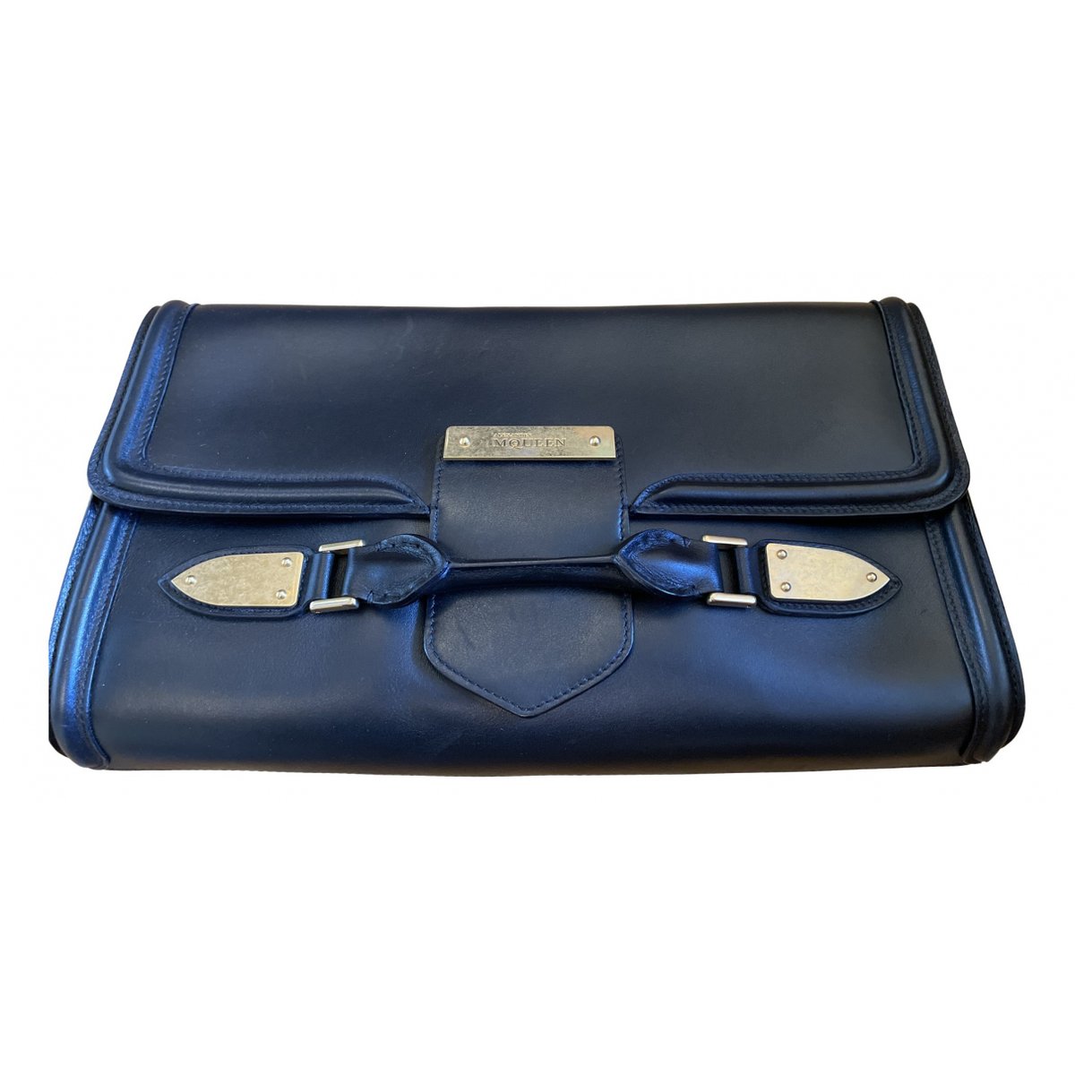 Leather clutch bag