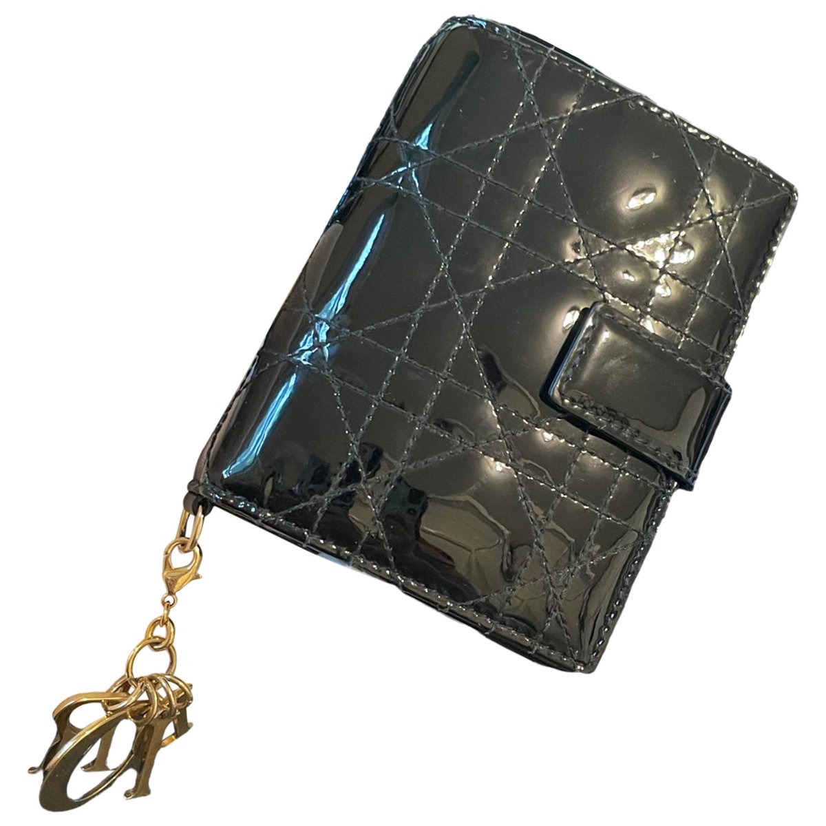 Lady Dior patent leather purse