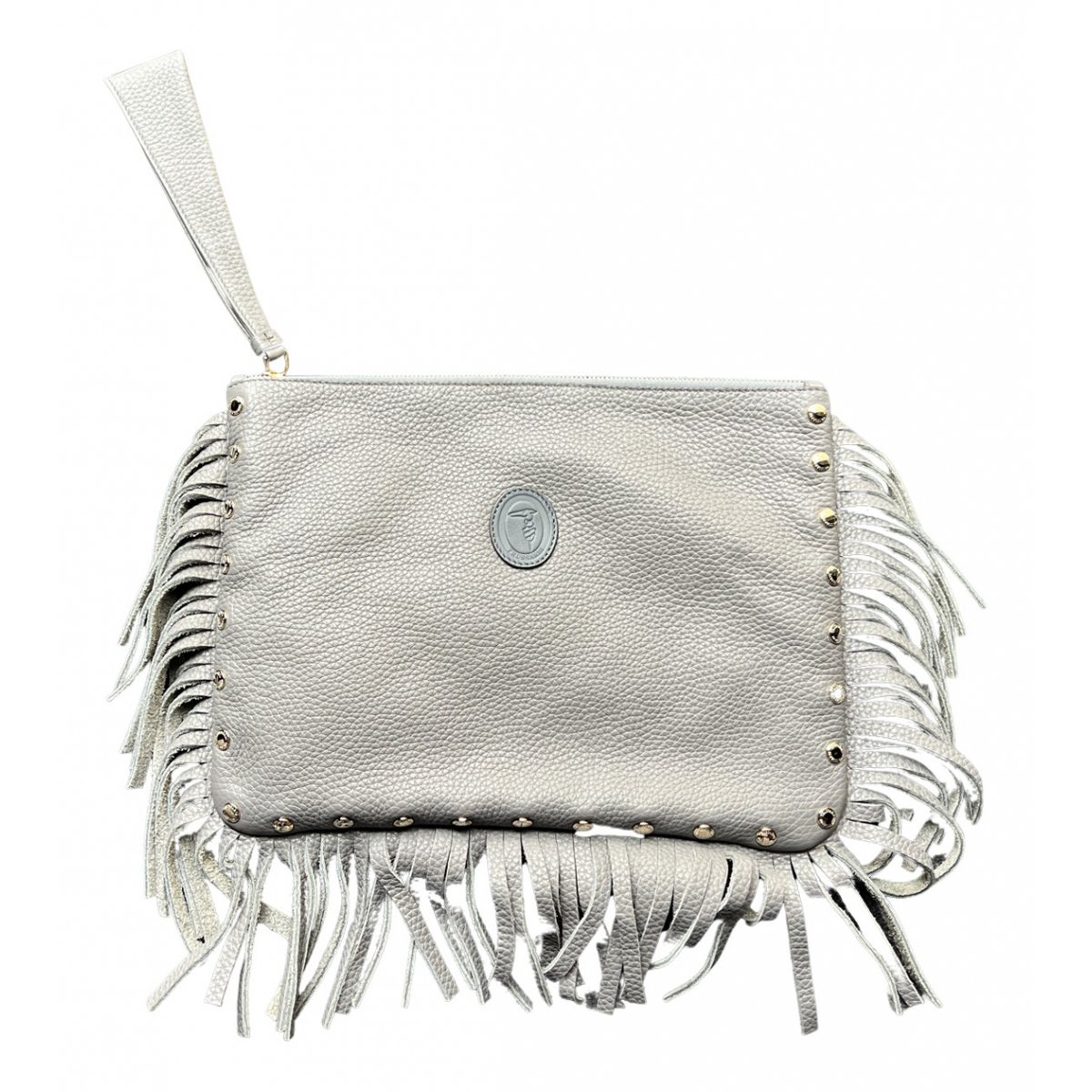 Leather clutch bag
