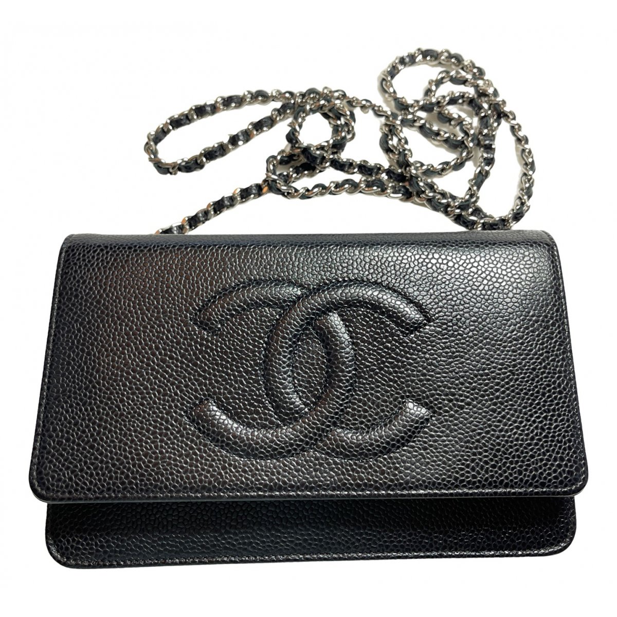 Wallet On Chain Double C leather crossbody bag