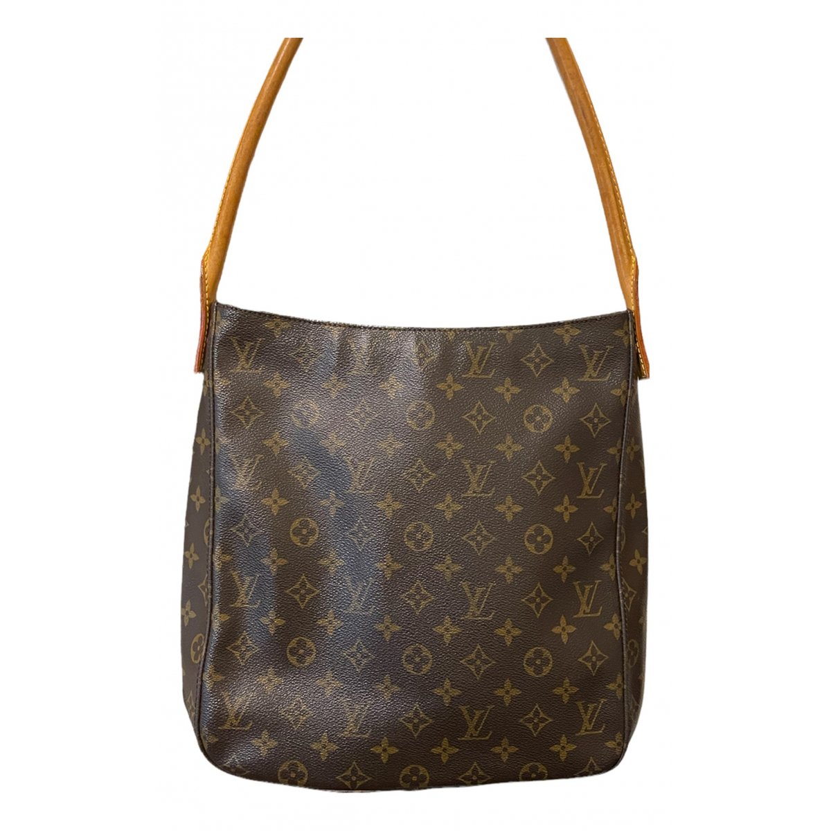 Looping leather handbag