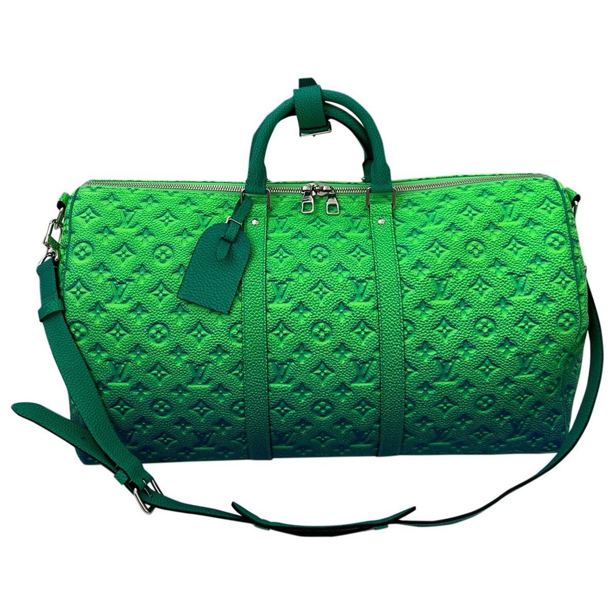 Keepall leather travel bag