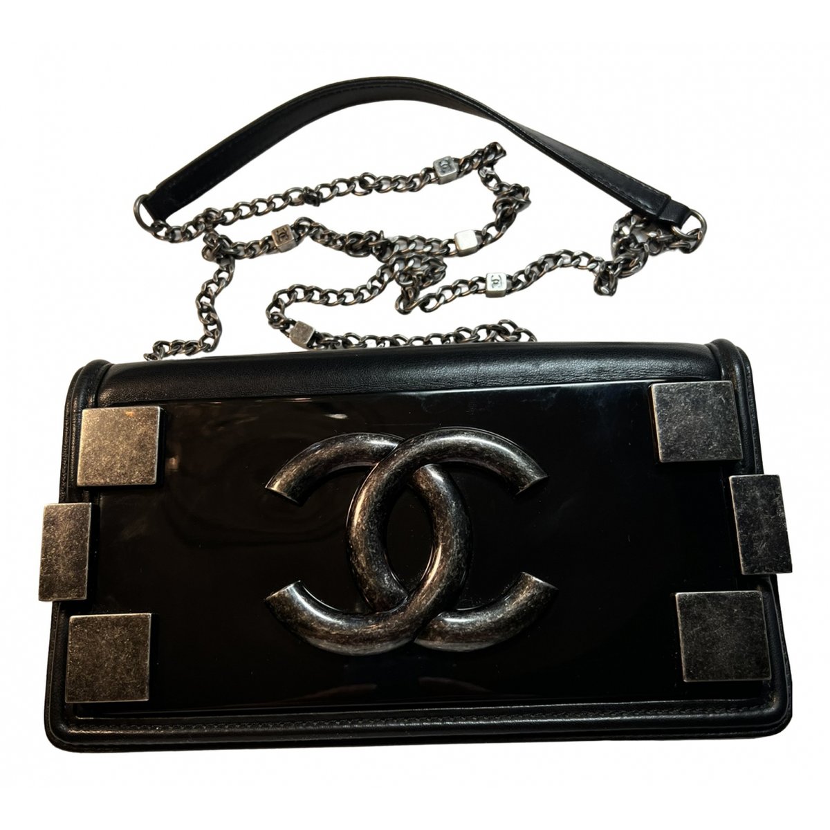Wallet On Chain Double C leather crossbody bag