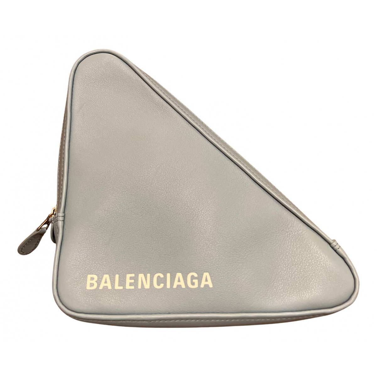 Triangle leather clutch bag