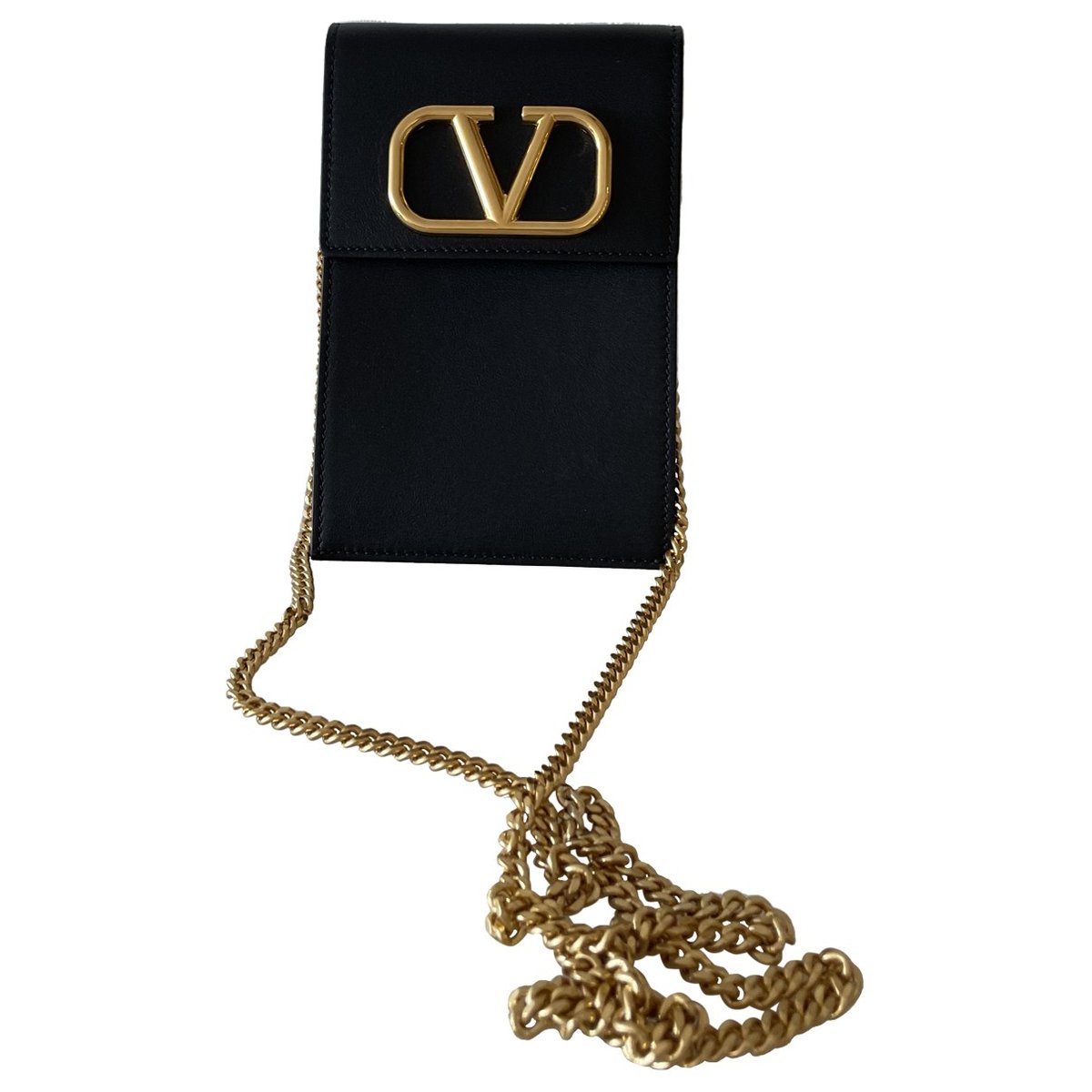 Go logo leather crossbody bag