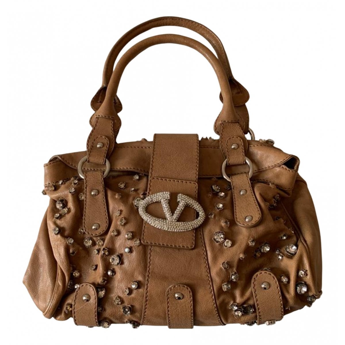 VLogo leather handbag