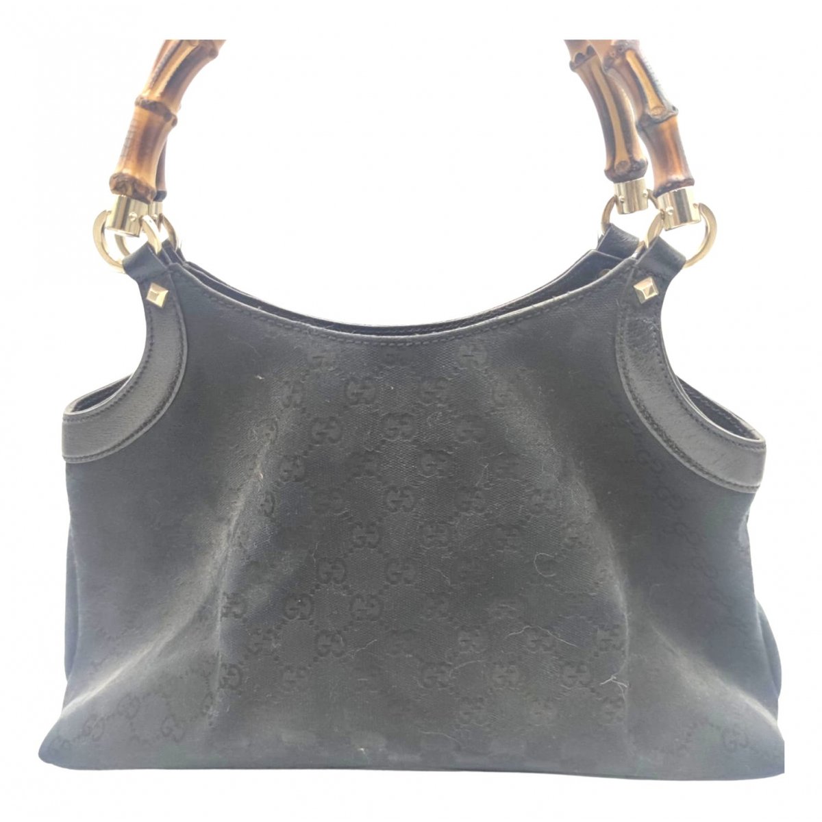 Vintage Bamboo Hobo cloth handbag