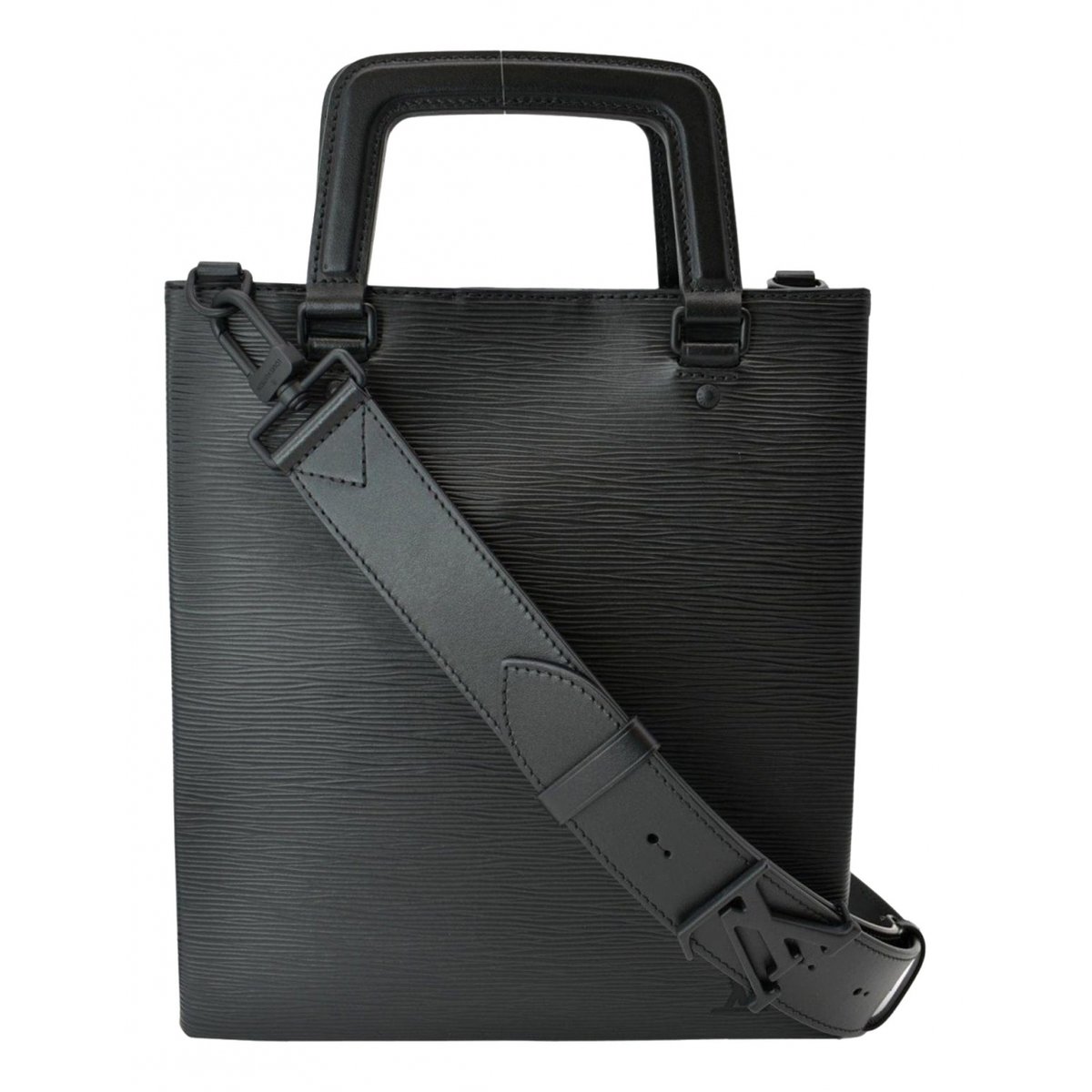 Plat leather crossbody bag