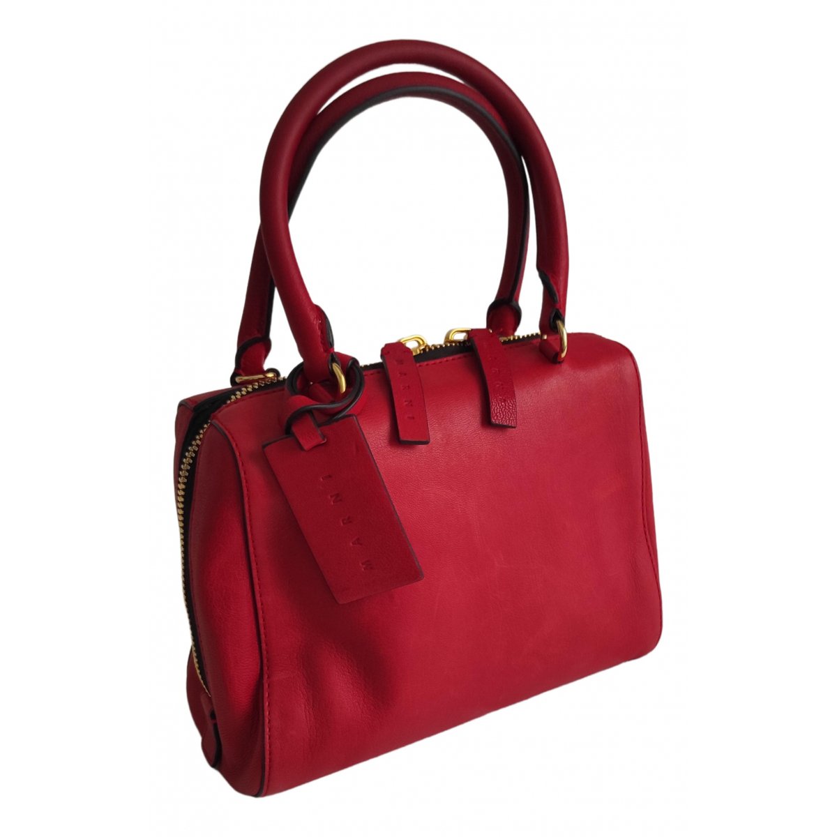 Trunk leather handbag