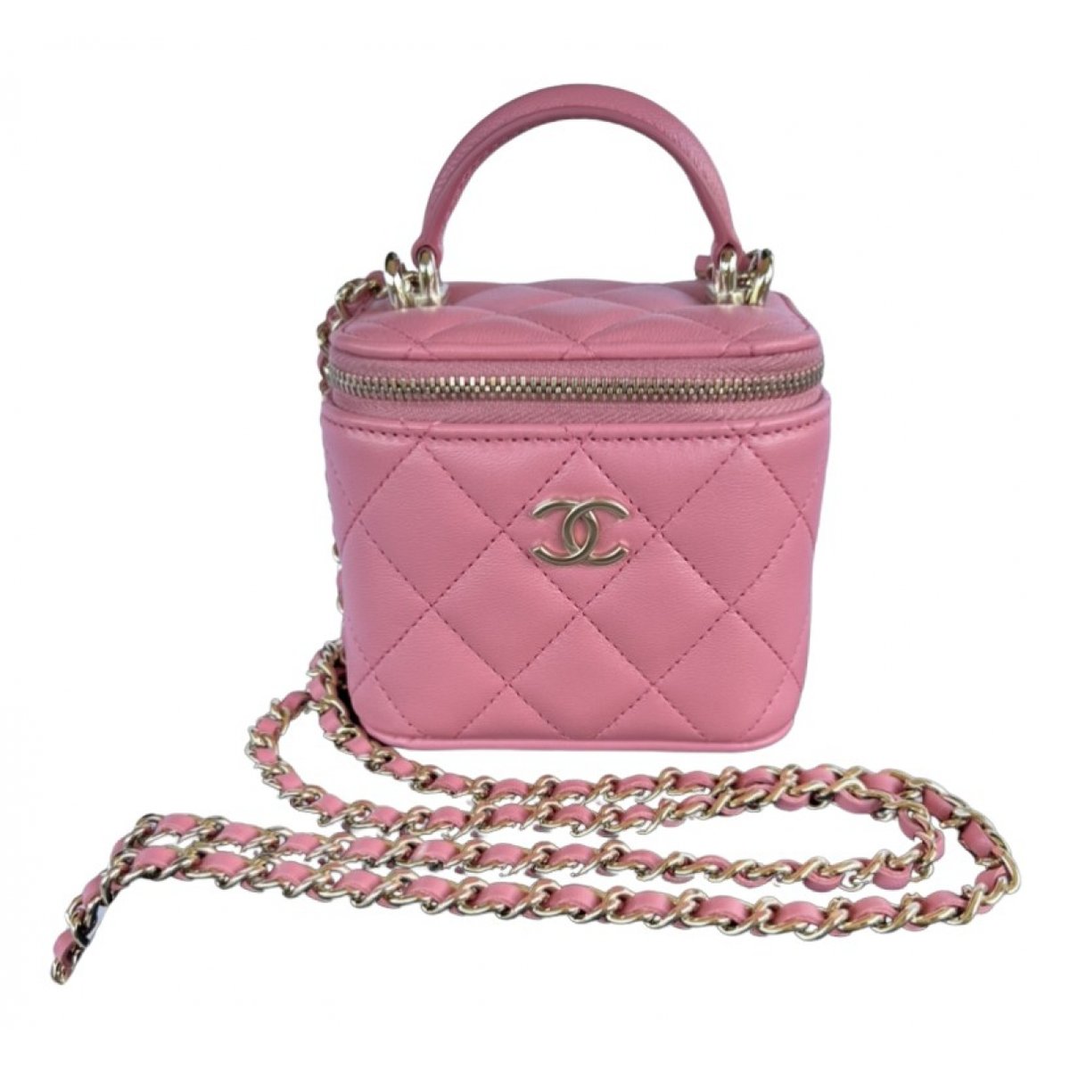 Vanity leather handbag