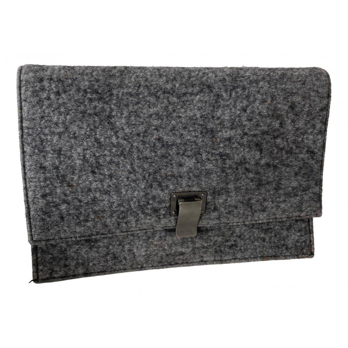 Lunch wool clutch bag